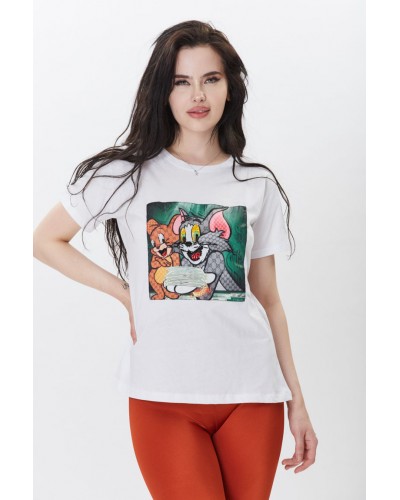 Tom & Jerry Baskılı Tshirt 
